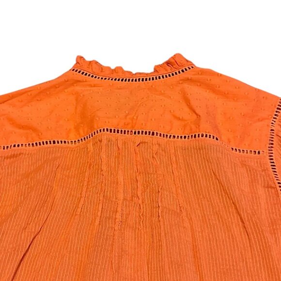 Faherty Willa Button-Down Shirt Top Blouse Long Sleeve Flowy 100% Cotton Small - Picture 8 of 12